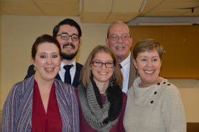 The Berry family;
Stephen Berry, father Charles Berry, sister Jennifer, adopted cousin Roxanne Haase and mom MaryBeth Shields Berry. Taken in the church basement after the funeral service for Peggy Shields, MaryBeth's mother.

St. Mary's Church of the Immaculate Conception,
239 W. Clay Avenue,
Muskegon, Michigan.